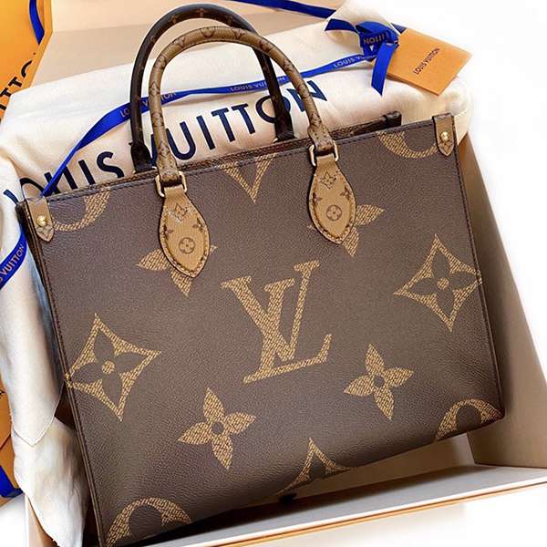 21ss在庫有!ルイヴィトン オンザゴー MM リバース トートバッグ 偽物 M45321